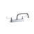 Elkay 8" Centerset with Exposed Deck Faucet with 10" Arc Tube Spout 4" Wristblade Handles Chrome