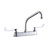 Elkay 8" Centerset with Exposed Deck Faucet with 8" High Arc Spout 6" Wristblade Handles Chrome