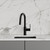 Elkay Avado Single Hole Bar Faucet with Pull-down Spray and Lever Handle Matte Black