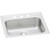 Elkay Celebrity Stainless Steel 19" x 17" x 6-1/8", 3-Hole Single Bowl Drop-in Bathroom Sink with Overflow