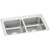 Elkay Celebrity Stainless Steel 33" x 19-1/2" x 7-1/8", 3-Hole Equal Double Bowl Drop-in Sink