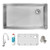 Elkay Crosstown 18 Gauge Stainless Steel 31-1/2" x 18-1/2" x 9" Single Bowl Undermount Sink Kit with Filtered Faucet