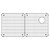 Elkay Crosstown Stainless Steel 33-1/8" x 16-1/8" x 1-1/4" Bottom Grid