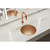 Elkay CuVerro Antimicrobial Copper 14-3/8" x 14-3/8" x 6", Single Bowl Undermount Bathroom Sink and Overflow Assembly