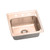 Elkay CuVerro Antimicrobial Copper 19-1/2" x 19" x 6-1/2" 3-Hole Single Bowl Drop-in ADA Sink