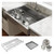 Elkay Dart Canyon Stainless Steel 35-7/8" x 27-1/4" x 9-5/8" 1-Hole Single Bowl Farmhouse ADA Workstation Sink with 4-13/16" Deep Work Shelf