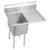 Elkay Dependabilt Stainless Steel 42-1/2" x 25-13/16" x 43-3/4" 18 Gauge One Compartment Sink w/ 20" Right Drainboard and Stainless Steel Legs