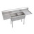 Elkay Dependabilt Stainless Steel 82" x 25-13/16" x 43-3/4" 18 Gauge Two Compartment Sink w/ 20" Left and Right Drainboards and Stainless Steel Legs
