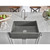 Elkay Fireclay 30" x 19-15/16" x 9-1/8" Single Bowl Farmhouse Sink Gray