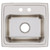 Elkay Lustertone Classic Stainless Steel 17" x 16" x 10-1/8", 2-Hole Single Bowl Drop-in Sink with Quick-clip
