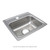 Elkay Lustertone Classic Stainless Steel 17" x 16" x 5-1/2" 2-Hole Single Bowl Drop-in ADA Sink