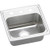 Elkay Lustertone Classic Stainless Steel 17" x 16" x 6" 3-Hole Single Bowl Drop-in ADA Sink with Quick-clip