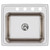 Elkay Lustertone Classic Stainless Steel 22" x 19-1/2" x 10-1/8" 4-Hole Single Bowl Drop-in Sink with Perfect Drain