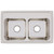 Elkay Lustertone Classic Stainless Steel 29" x 18" x 10", 0-Hole Equal Double Bowl Drop-in Sink