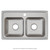 Elkay Lustertone Classic Stainless Steel 29" x 18" x 6-1/2", MR2-Hole Equal Double Bowl Drop-in ADA Sink