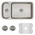 Elkay Lustertone Classic Stainless Steel 32-1/4" x 18-1/4" x 7-3/4", 30/70 Double Bowl Undermount Sink Kit