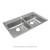Elkay Lustertone Classic Stainless Steel 33" x 19-1/2" x 6" 4-Hole Equal Double Bowl Drop-in ADA Sink