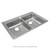 Elkay Lustertone Classic Stainless Steel 33" x 21-1/4" x 6-1/2", 2-Hole Equal Double Bowl Drop-in ADA Sink