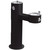 Elkay Outdoor Bi-Level Pedestal Fountain Non-Filtered Non-Refrigerated Freeze Resistant Black