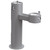 Elkay Outdoor Bi-Level Pedestal Fountain Non-Filtered Non-Refrigerated Freeze Resistant Gray