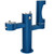 Elkay Outdoor ezH2O Lower Bottle Filling Station Tri-Level Pedestal Non-Filtered Non-Refrigerated Blue