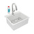 Elkay Quartz Classic 25" x 22" x 9-1/2" Single Bowl Drop-in Sink Kit with Filtered Faucet White