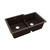 Elkay Quartz Classic 33" x 20-1/2" x 9-1/2", Offset 60/40 Double Bowl Undermount Sink with Aqua Divide, Mocha