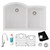 Elkay Quartz Classic 33" x 22" x 10", Offset 60/40 Double Bowl Undermount Sink Kit with Filtered Faucet with Aqua Divide, White