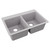 Elkay Quartz Classic 33" x 22" x 9-1/2" Equal Double Bowl Drop-in Sink Greystone