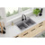 Elkay Quartz Classic 33" x 22" x 9-1/2" Equal Double Bowl Drop-in Sink Greystone