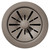 Elkay Quartz Perfect Drain 3-1/2" Polymer Disposer Flange with Removable Basket Strainer and Rubber Stopper Silvermist