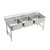 Elkay Rigidbilt Stainless Steel 67-1/4" x 29-3/4" x 12-3/4" Floor Mount Triple Compartment Scullery Sink