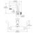 Elkay Service/Utility Single Hole Wall Mount Faucet w/3" Bucket Hook Spout 4" Wristblade Handles 2" Inlet Chrome