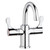 Elkay Single Hole 8-5/8" Deck Mount Faucet with Gooseneck Spout Twin Lever Handles Chrome