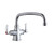 Elkay Single Hole with Concealed Deck Faucet with 12" Arc Tube Spout 2" Lever Handles Chrome