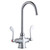 Elkay Single Hole with Concealed Deck Laminar Flow Faucet with 5" Gooseneck Spout 4" Wristblade Handles Chrome
