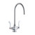 Elkay Single Hole with Concealed Deck Laminar Flow Faucet with 8" Gooseneck Spout 4" Wristblade Handles Chrome