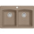 Franke EDOY33229-1 Ellipse Dualmount Granite Oyster Double Bowl Sink