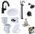 BUNDLE: Delta Trinsic Faucet, Shower with rough-in, Tub filler with rough in Matte Black with Toto Sink and Toilet