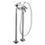 AXOR 16562001 Montreux 2-Handle Freestanding Tub Filler Trim with Cross Handles and 1.8 GPM Handshower in Chrome