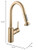 Hansgrohe 04286250 Talis S2 Prep Kitchen Faucet, 2-Spray Pull-Down, 1.75 GPM in Brushed Gold Optic
