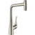 Hansgrohe 73820801 Metris Select High Arc Kitchen Faucet, 2-Spray Pull-Out, 1.75 GPM in Steel Optic