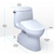 TOTO MW6144726CUFG#01 WASHLET+ Carlyle II 1G One-Piece Elongated 1.0 GPF Toilet and WASHLET+ S7 Contemporary Bidet Seat in Cotton White