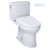 TOTO MW4544726CEFG#01 WASHLET+ Drake II Two-Piece Elongated 1.28 GPF Toilet and WASHLET+ S7 Contemporary Bidet Seat in Cotton White