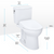TOTO MW4544726CUFG#01 WASHLET+ Drake II 1G Two-Piece Elongated 1.0 GPF Toilet and WASHLET+ S7 Contemporary Bidet Seat in Cotton White