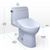 TOTO MW6044736CUFG#01 WASHLET+ UltraMax II 1G One-Piece Elongated 1.0 GPF Toilet and WASHLET+ S7A Contemporary Bidet Seat in Cotton White