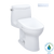 Toto UltraMax II 1G One Piece Elongated Universal Height Toilet with CEFIONTECT 1.0 GPF with Contemporary Washlet+ Auto Flush S7 Bidet Seat in Cotton White