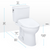 TOTO MW4544736CUFGA#01 WASHLET+ Drake II 1G Two-Piece Elongated 1.0 GPF Toilet with Auto Flush WASHLET+ S7A Contemporary Bidet Seat in Cotton White