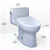 TOTO MW6344736CEFG#01 WASHLET+ Supreme II One-Piece Elongated 1.28 GPF Toilet and WASHLET+ S7A Contemporary Bidet Seat in Cotton White