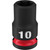 Milwaukee 49-66-6134 Shockwave Impact Duty 3/8" Drive 10MM Standard 6 Point Socket